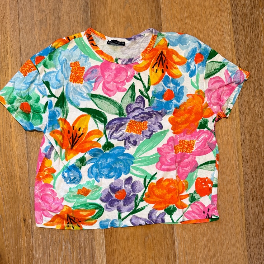 Zara Multicolor Floral Tee